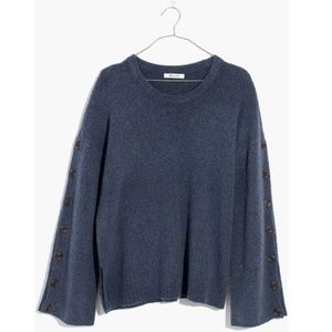 madewell button sleeve pullover sweater